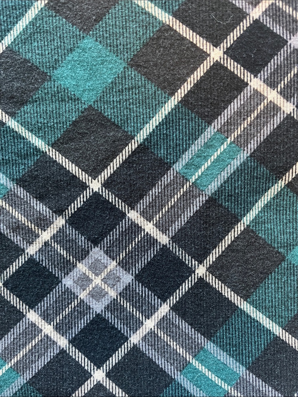 Plaid Teal and Black Maxi Dress with Scoop Neck - Picture 8 of 10
